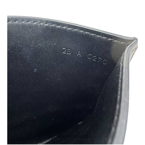 🔴 Givenchy Logo Card Wallet - Black Leather Metal Studs - Picture 6 of 6